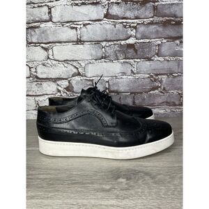 Frank Daniel Black Leather Wingtip Casual Lace Up Shoes Men’s Sz 43EU/10M US